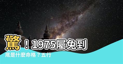 1975屬什麼|1975年生肖屬兔人是什麼命？